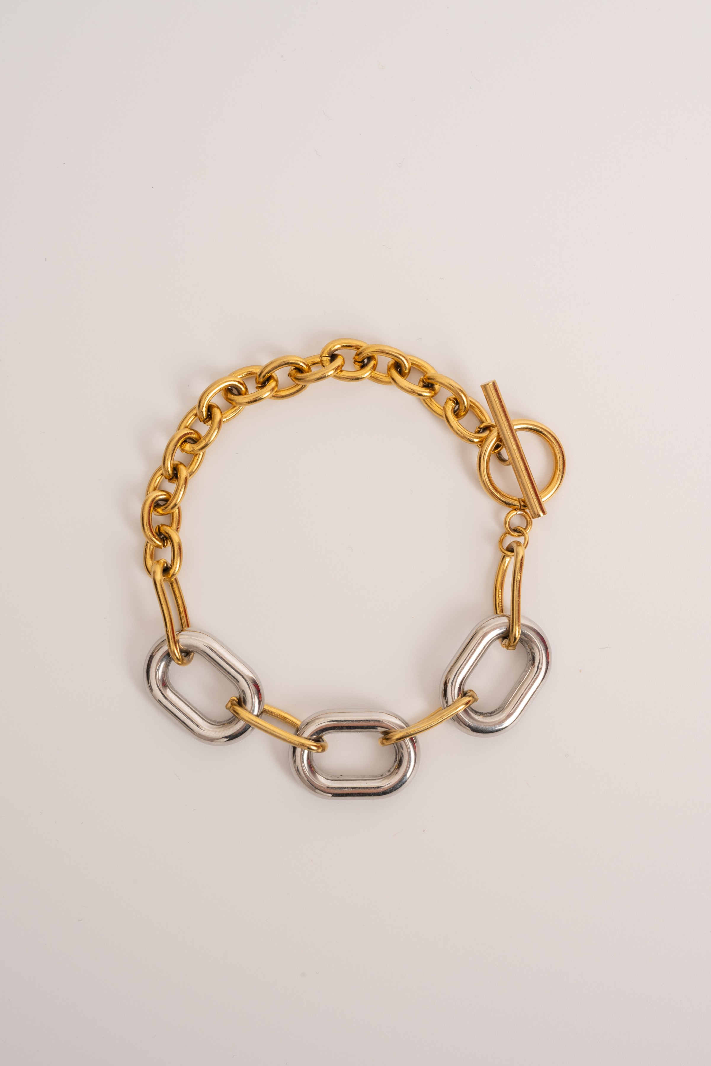 Bransoletka łańcuchowa dwukolorowa - Core Gold