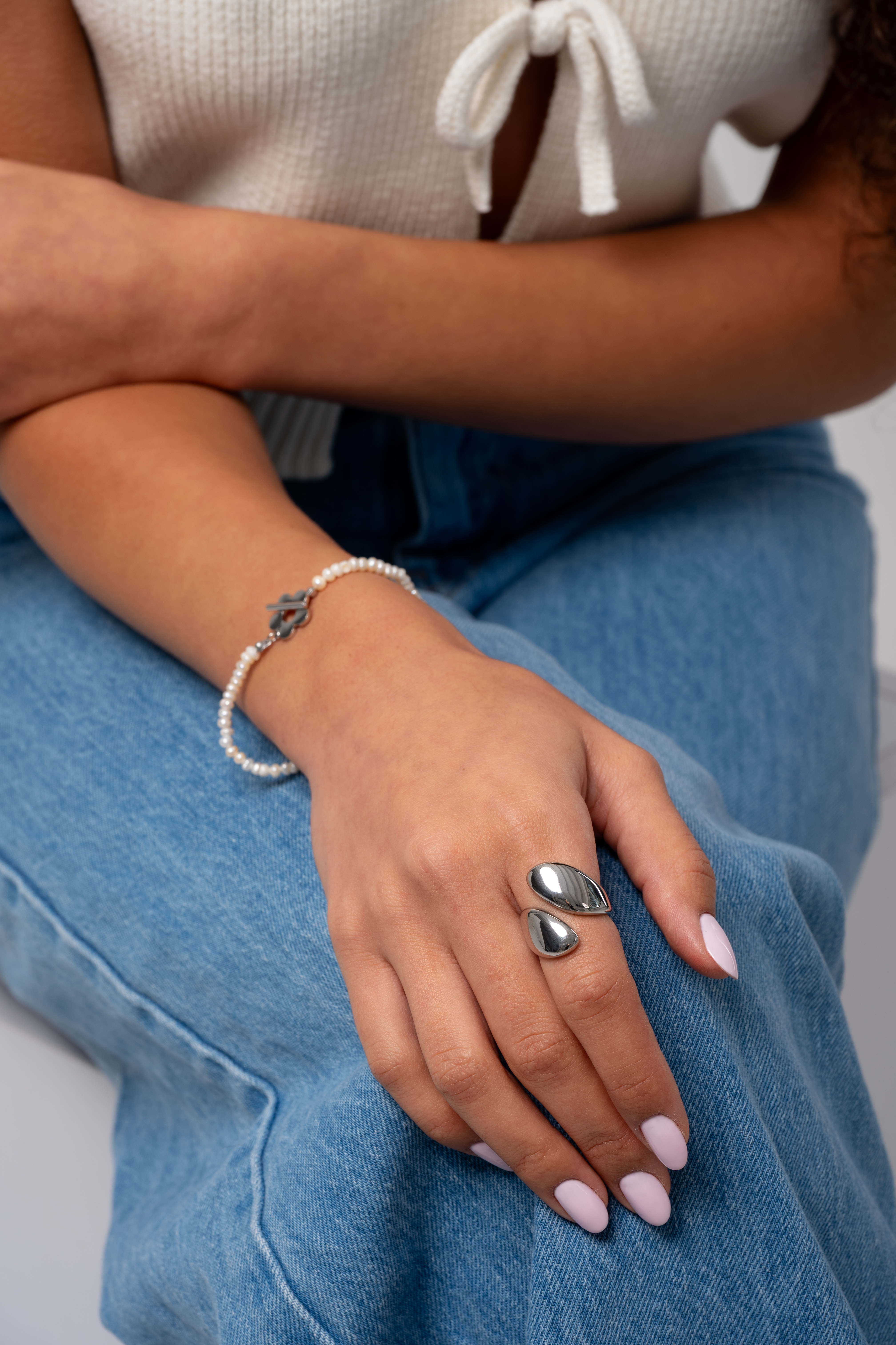 Pierścionek srebrny spiralny otwarty - ASTERIA SILVER