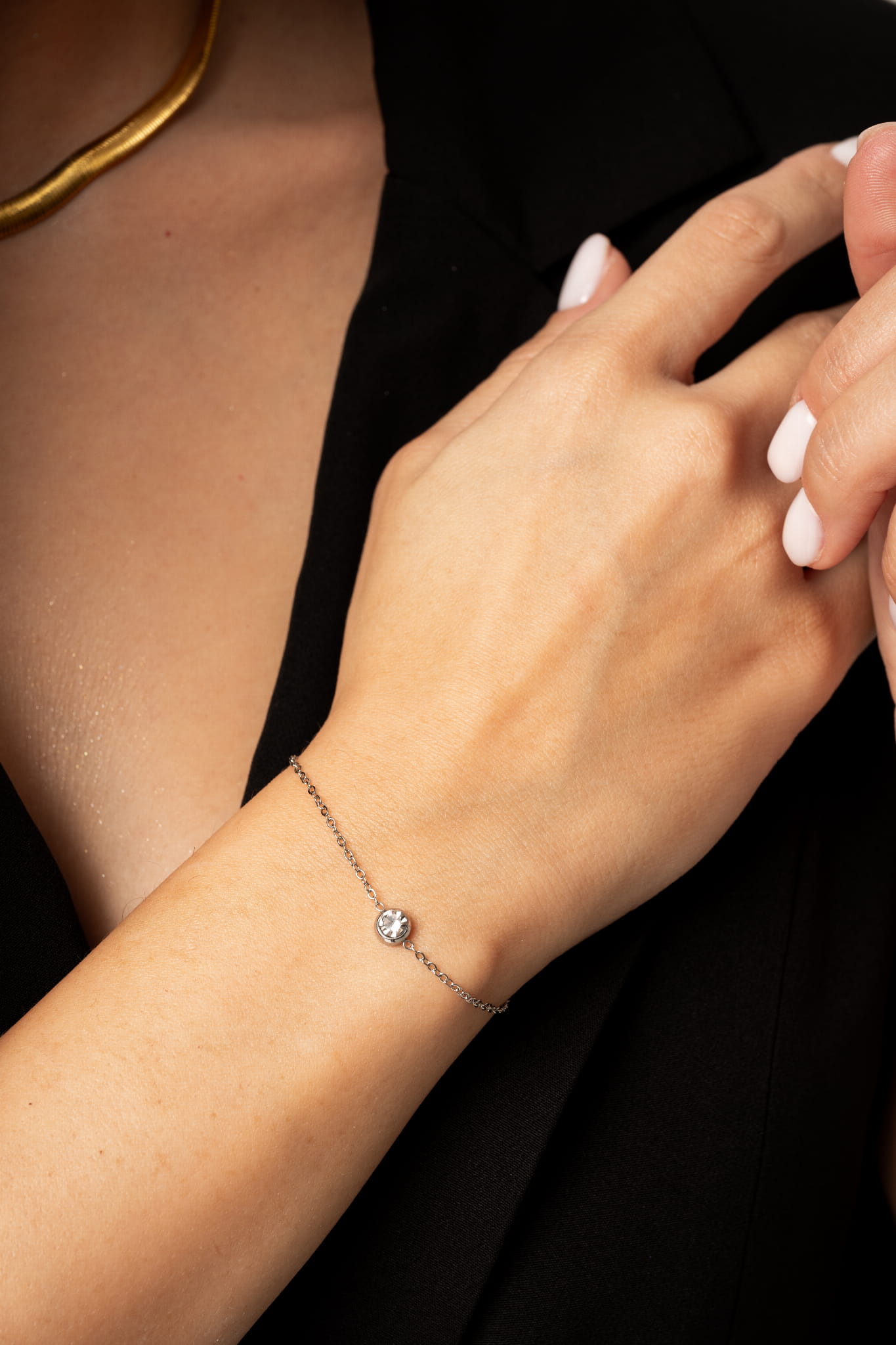 Bransoletka z delikatną cyrkonią