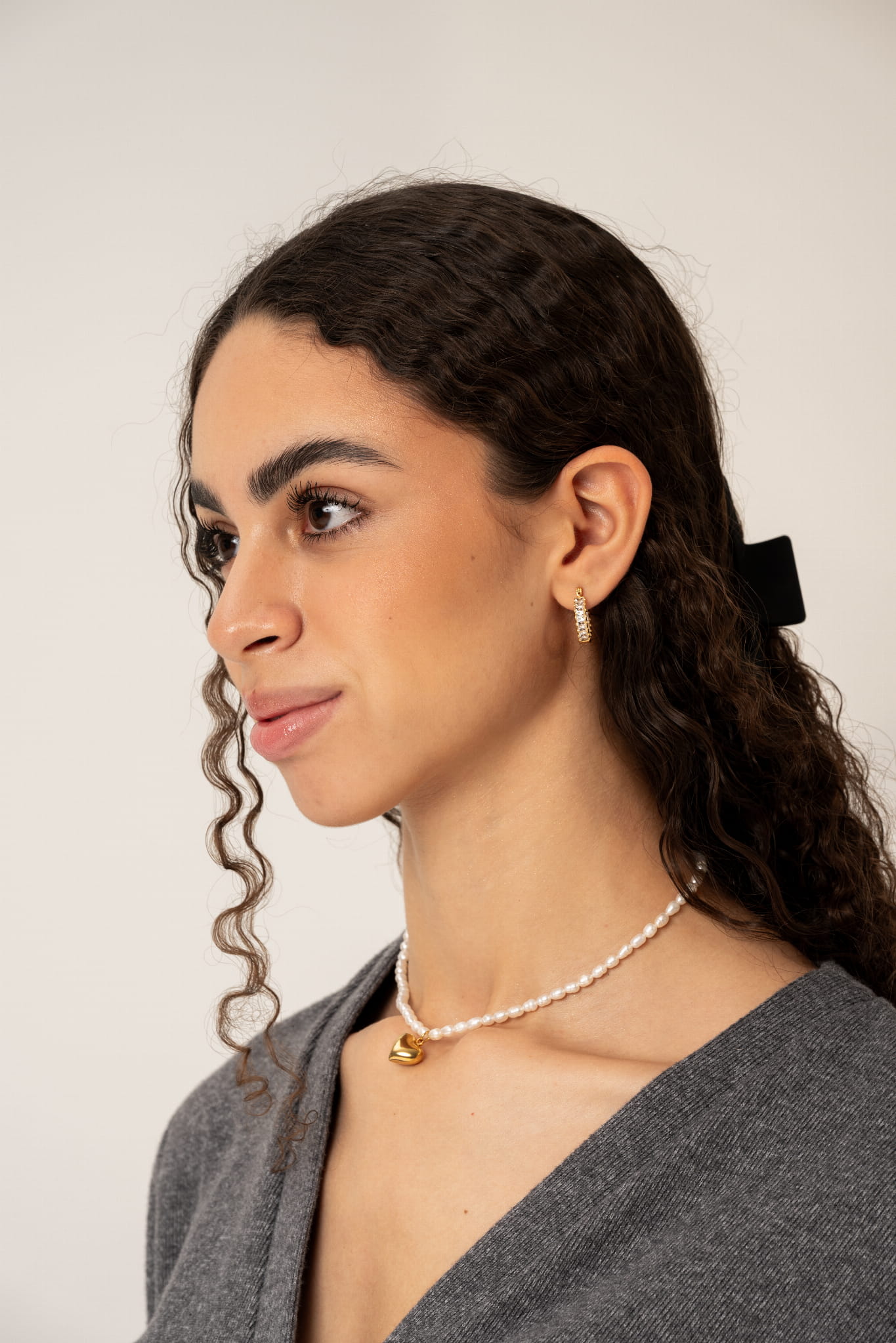 Naszyjnik z zawieszką w kształcie serca - MAELLE GOLD