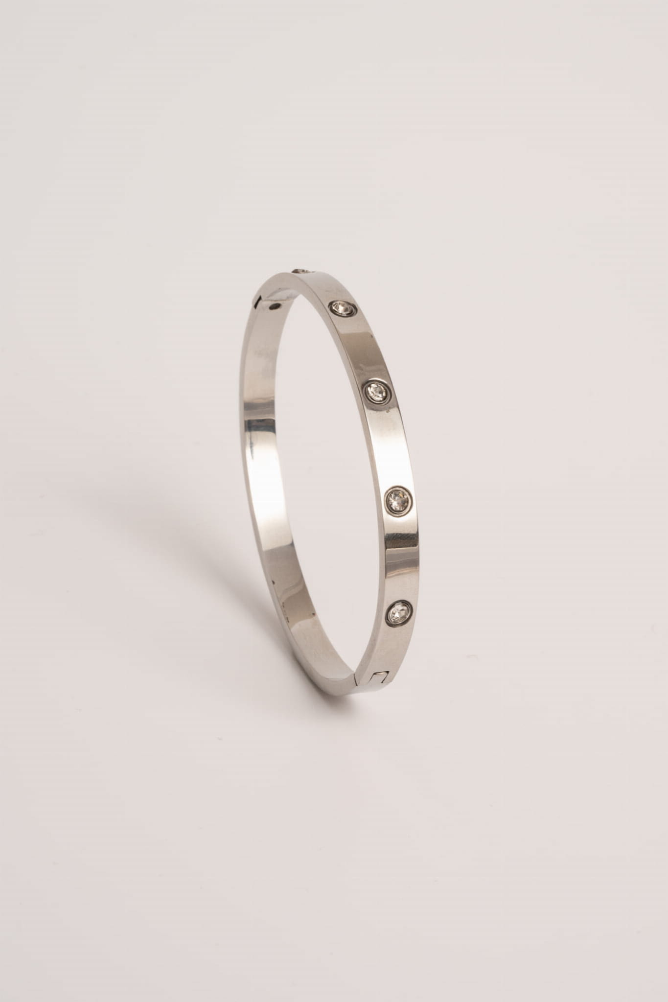 Bransoletka koło ze stali szlachetnej z cyrkoniami - Solene Silver